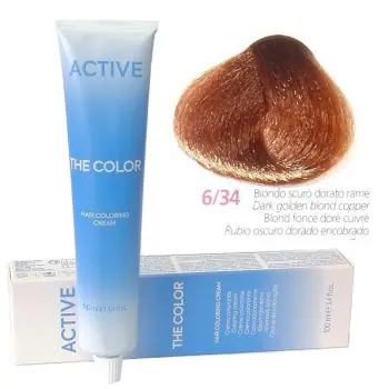Originální ACTIVE The Color Permanentní krémová barva - Tmavý blond zlato měděný 6-34