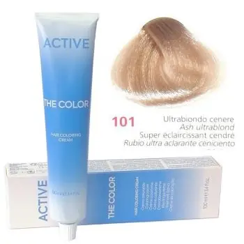Expresní Doručení ACTIVE The Color Permanentní krémová barva na vlasy - Ultra blond popelavá 101