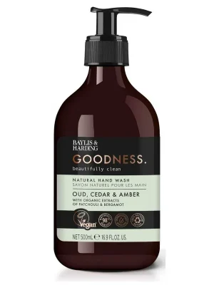 Goodness - Oud, Cedr & AmbraTekuté mýdlo na ruce, 500 ml Víkendová Akce