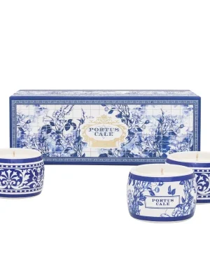 Horká Nabídka Portus Cale Gold & BlueDárková sada svíček, 3x70 g