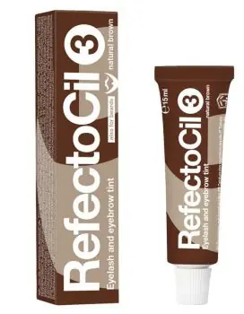 Novinka REFECTOCIL č.3 NATURAL BROWN - Profesionální barva na řasy, obočí a vousy 15ml - Hnědá