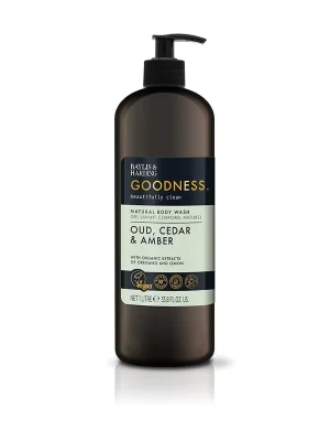 Goodness - Oud, Cedr & AmbraPřírodní sprchový gel, 1000 ml Ověřený