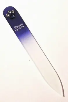 Nejlepší Cena BOHEMIA CRYSTAL Skleněný pilník na nehty Swarovski - 90mm - modrý
