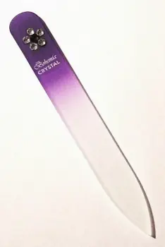 BOHEMIA CRYSTAL Skleněný pilník na nehty Swarovski - 90mm - fialový Pouze Dnes