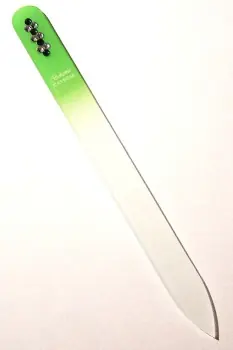 BOHEMIA CRYSTAL Skleněný pilník na nehty Swarovski - 140mm - sv. zelený Koupit Online