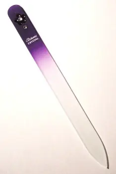 BOHEMIA CRYSTAL Skleněný pilník na nehty Swarovski - 140mm - fialový Cenový Hit