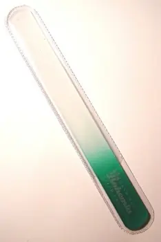 BOHEMIA CRYSTAL Velký skleněný pilník na nehty - 200mm - tmavě zelený Sleva