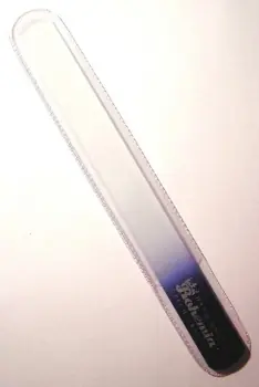 BOHEMIA CRYSTAL Velký skleněný pilník na nehty - 200mm - tmavě modrý Top Prodej
