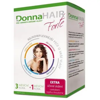 Originální DONNA HAIR Forte 4 měsíční kúra tob.90+30 zdarma - vitamíny proti padání pro výživu a růst vlasů
