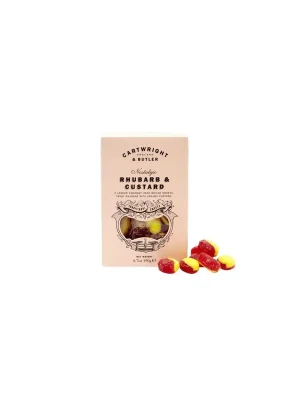 Rhubarb & CustardBonbony s příchutí rebarbory a pudinku, 190 g Horká Nabídka