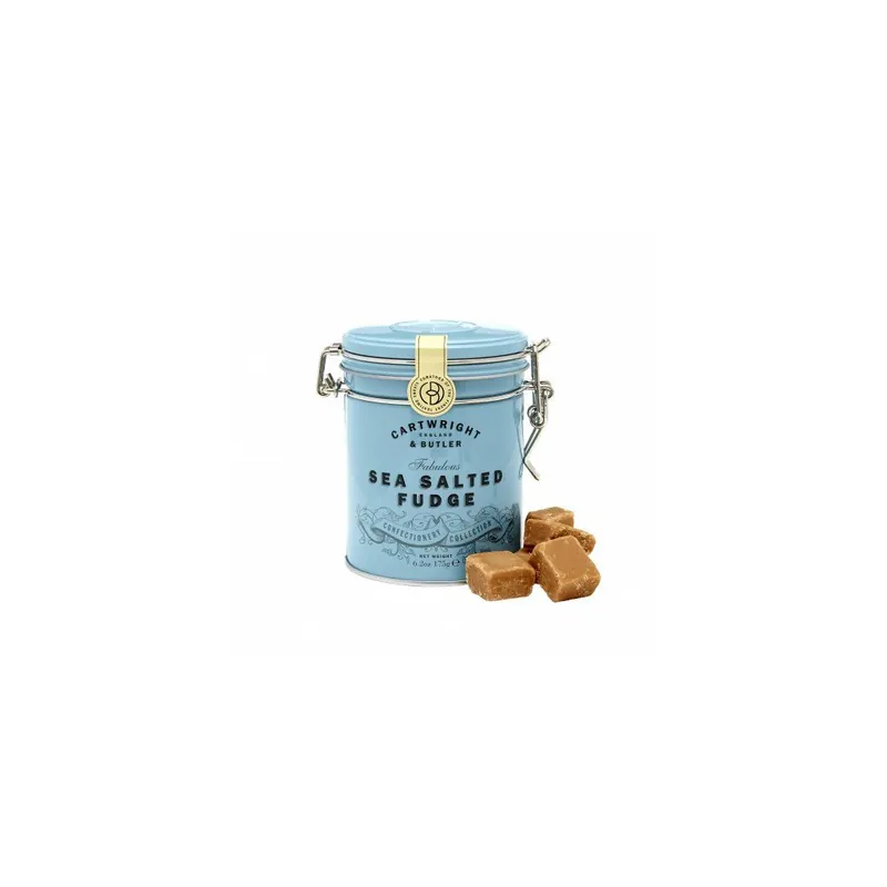 Sea Salted FudgeKaramelový fudge s mořskou solí v plechové dóze, 175 g Cenový Hit