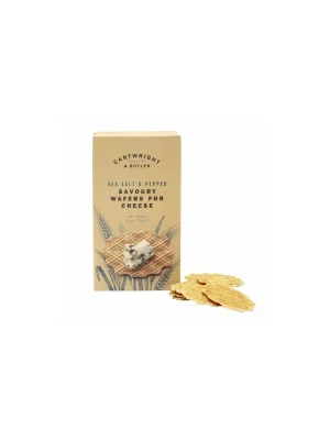 Savoury Wafers for Cheese - Sea Salt & PepperSýrové oplatky s mořskou solí a pepřem, 75 g Nízká Cena