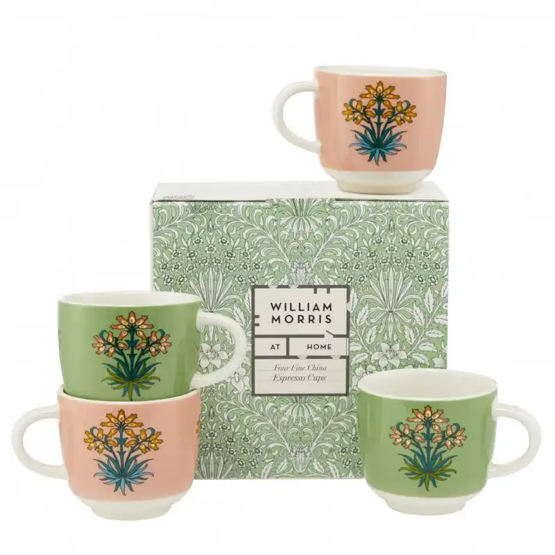 Cenová Bomba William Morris Useful & BeautifulPorcelánové espresso šálky, 4 ks