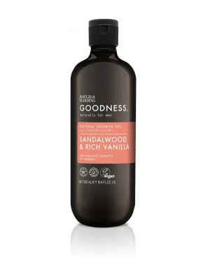 Objednat Nyní Goodness Men - Santalové dřevo & VanilkaPánský sprchový gel, 500 ml