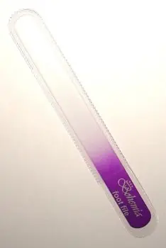 BOHEMIA CRYSTAL Velký skleněný pilník na nehty - 200mm - fialový Nová Kolekce