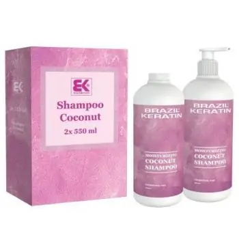 BRAZIL KERATIN Shampoo Coco čistící a hloubkově regenerující keratinový šampon 2x550ml Autentický
