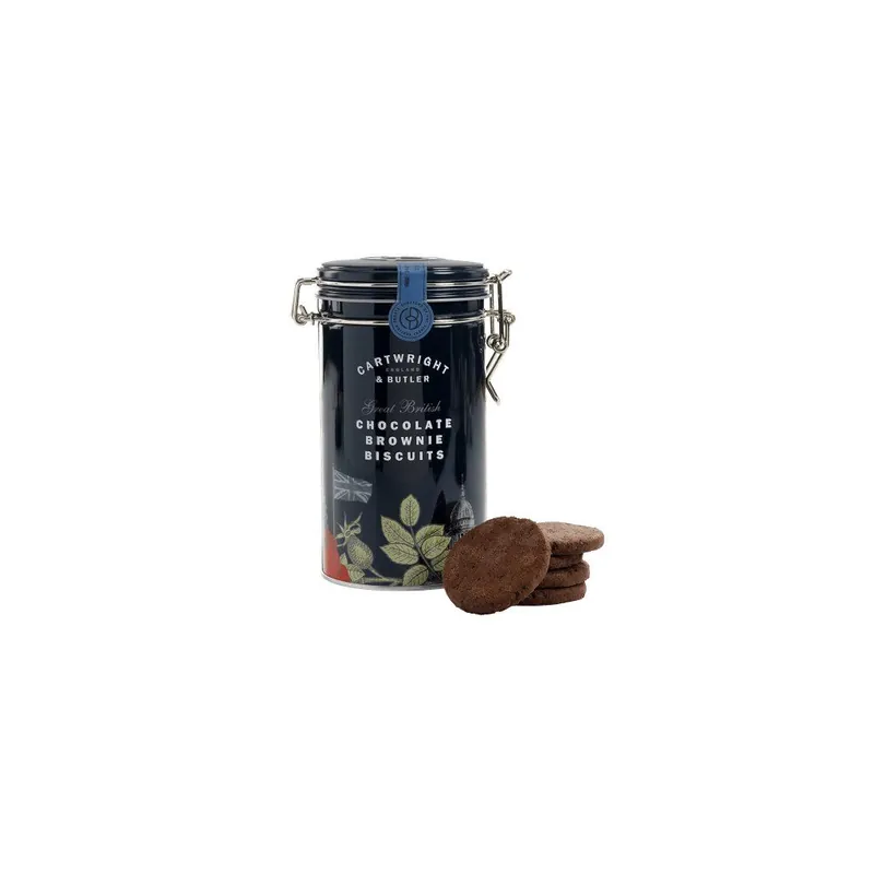Chocolate Brownie BiscuitsČokoládové brownie sušenky v plechové dóze, 200 g Dokud Zásoby Vydrží