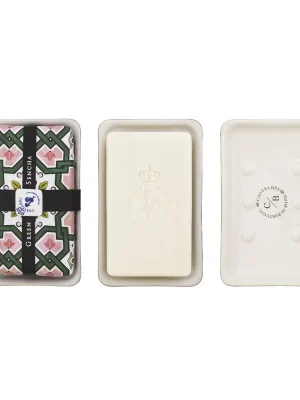 Originální Tiles Green SenchaTuhé mýdlo s mýdlenkou, 200 g