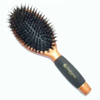 HAIRWAY 8177 Oválný dřevěný kartáč s kančími štětinami na prodloužené vlasy Výprodej