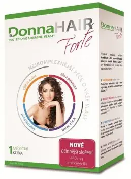 Odeslání Ihned DONNA HAIR Vitamíny na vlasy Forte 30 tobolek - 1 měsíční kúra pro výživu a růst vlasů