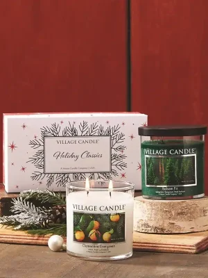 Clementine Evergreen & Balsam FirDárková sada svíček, 2 ks Cenový Hit