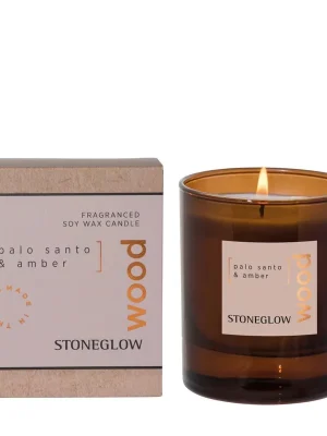 Wood - Palo Santo & AmberVonná svíčka, 160 g Horká Nabídka