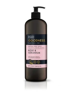 Goodness - Růže & GeraniumSprchový gel, 1000 ml Přímo Od Výrobce