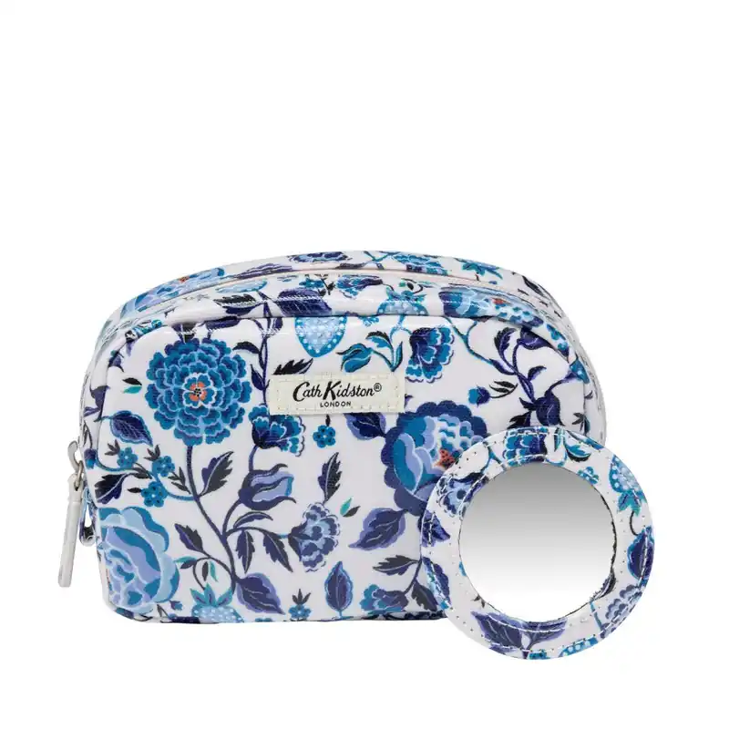 Jen Po Omezenou Doba Cath Kidston Navy CarnationKosmetická taška se zrcátkem
