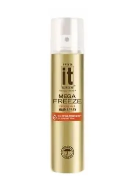 FREEZE IT Mega Freeze Hair Spray 43g - Extrémně tužící lak tzv. Zmrazovač 24hodin Top Prodej