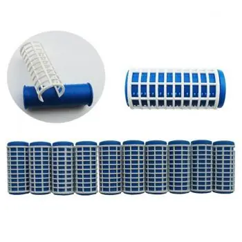 DUKO Natáčky 2410 Varné natáčky na vlasy 27x68mm modrobílé 10ks - velké Must-Have