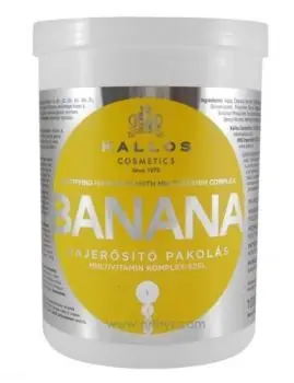 KALLOS KJMN Banana Hair Mask 1000ml - maska na suché vlasy s multivitamíny Hit Sezóny
