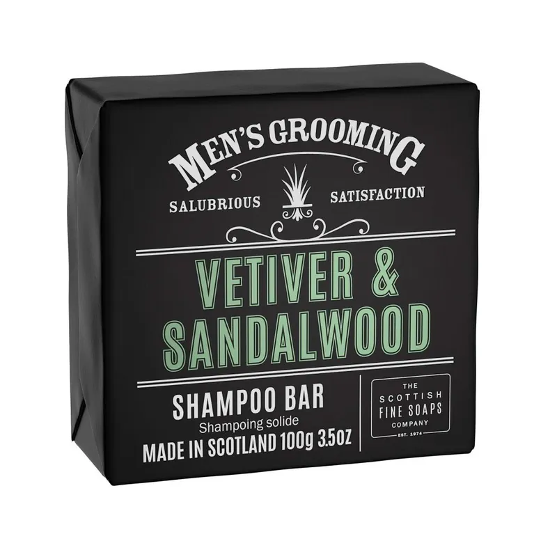 Kup Teď Vetiver & Santalové dřevoPánský tuhý šampon, 100 g