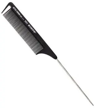 Cenový Hit KIEPE Professional Active Carbon 501 - karbonový antistatický tupírovací hřeben s kov špicí 236x27mm