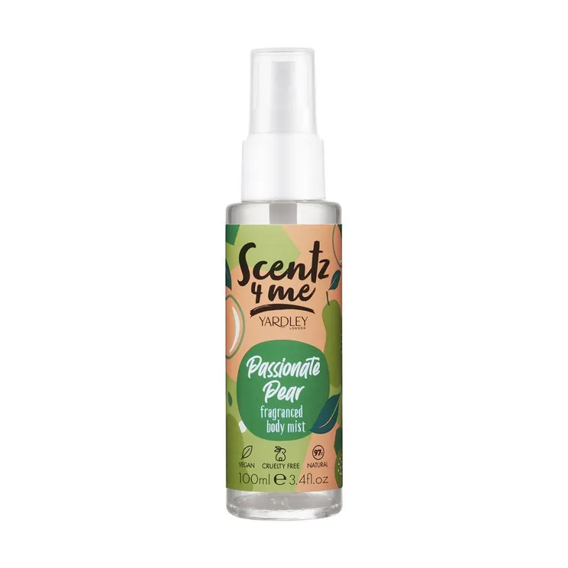 Scentz4Me - Passionate Pear Tělová mlhas vůní ovoce a květin pro osvěžení pokožky, 100 ml Super Cena