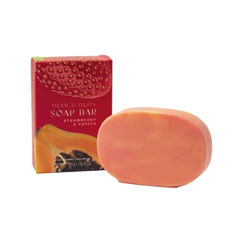 Pouze Dnes Tropical Fruits – Jahoda & PapájaTuhé mýdlo, 150 g