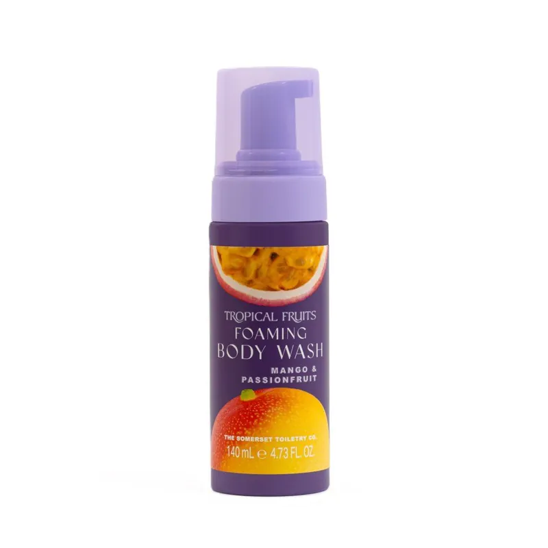 Aktuální Tropical Fruits – Mango & PassionfruitMycí pěna na tělo, 140 ml