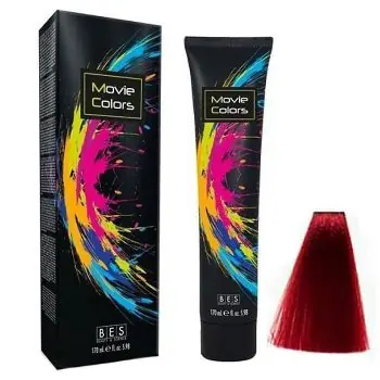 Tovární Cena BES Movie Colors Deep Red - gelová barva na vlasy bez amoniaku 170ml - tmavě červená