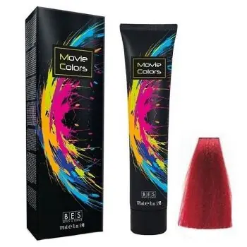 Cenová Bomba BES Movie Colors Red - gelová barva na vlasy bez amoniaku 170ml - červená
