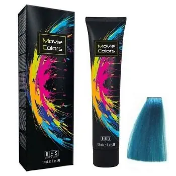 BES Movie Colors Turquoise - gelová barva na vlasy bez amoniaku 170ml - tyrkysová Hit Sezóny