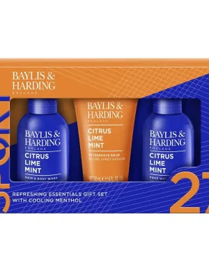Ověřený Citrus, Lime & Mint - sada s péčí o tělo, vlasy a pleť, 3 kspánský kosmetický set s vůní citrusu, máty a limety
