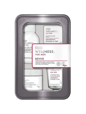 Wellness for men - sada péče o tělo, vlasy a pleť, 4 kspánská kosmetika zabalená v praktické plechové krabičce Super Cena