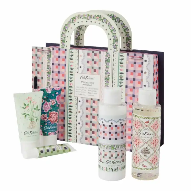 Cath Kidston Roots & RaindropsDárková sada péče o tělo v kartonové taštičce, 5 ks Hit Sezóny