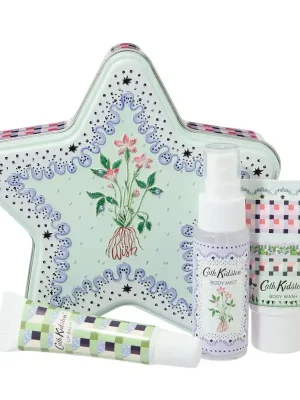 Nakupujte Hned Cath Kidston Roots & RaindropsDárková sada péče o tělo v plechové dóze, 3 ks
