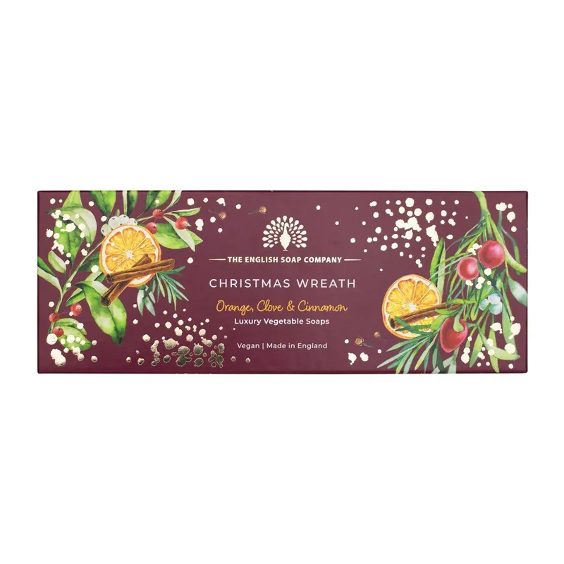 Christmas WreathSada tuhých mýdel, 3 x 100 g Originální