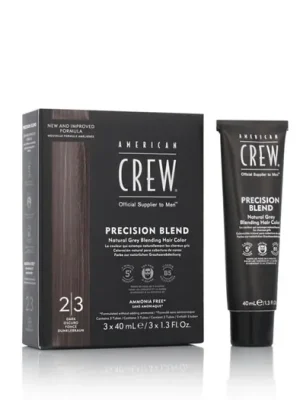 Autentický American Crew CLASSIC: PRECISION BLEND Natural Gray Coverage 2-3 Dark 3 x 40 ml
