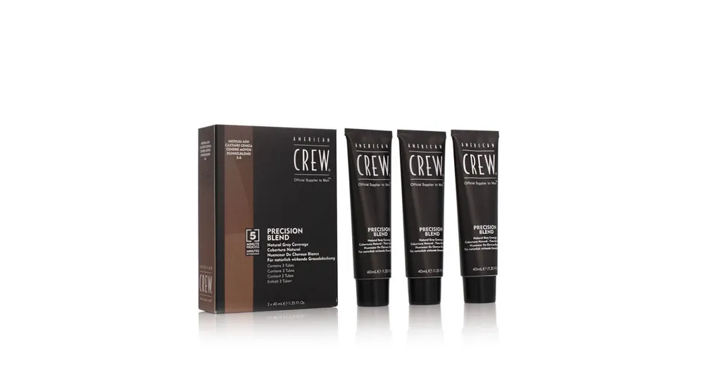 American Crew CLASSIC: PRECISION BLEND Natural Gray Coverage 5-6 Medium ASH 3 x 40 ml Rychlé Dodání