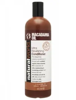 Tovární Cena NATURAL WORLD MACADAMIA Oil Conditioner 500ml - hydratační vlasový kondicioner
