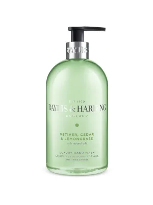 Vetiver, Cedr & LemongrassAntibakteriální tekuté mýdlo na ruce, 500 ml Časově Omezené