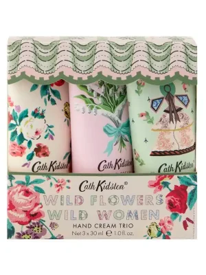 Cath Kidston Wild Flowers Wild WomenSada krémů na ruce, 3 ks Hit Sezóny