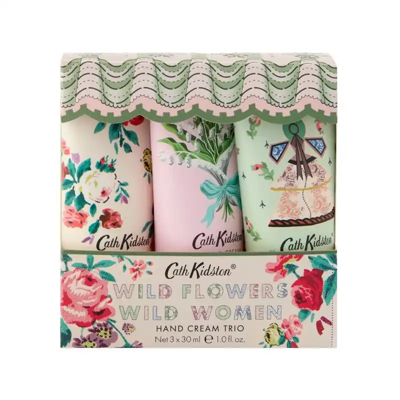 Cath Kidston Wild Flowers Wild WomenSada krémů na ruce, 3 ks Hit Sezóny